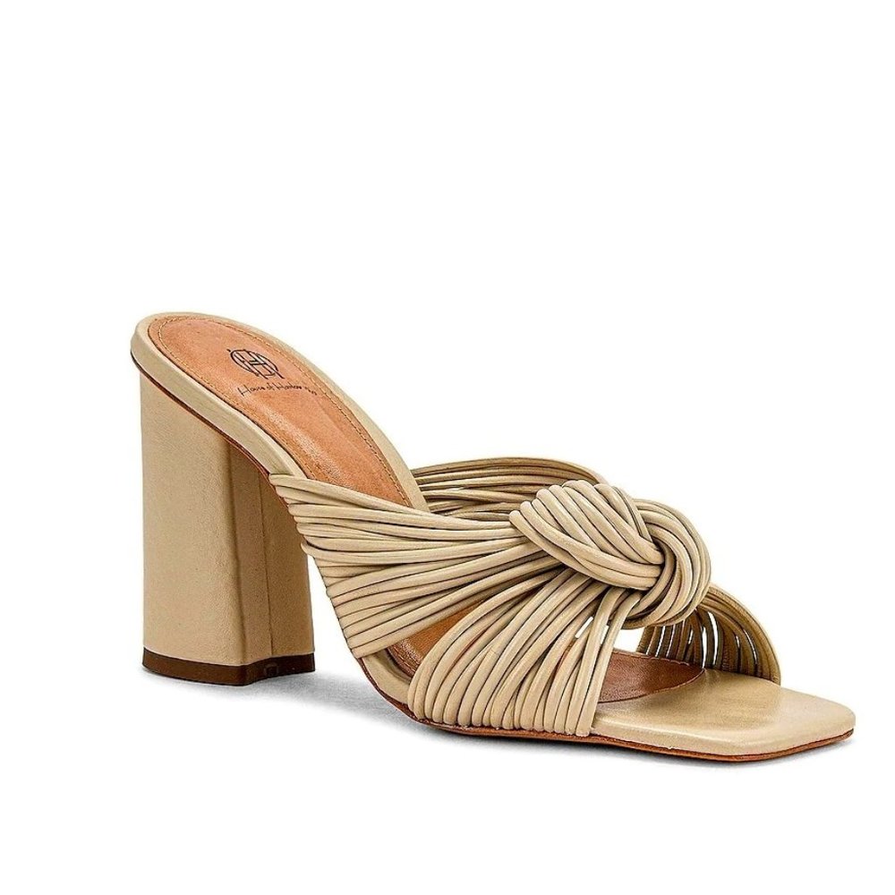 House of Harlow 1960 x REVOLVE Multi Strap Knotted Sandal Ivory 8 New with box - Picture 14 of 14
